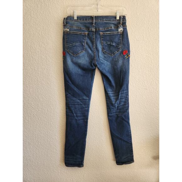 Driftwood Women's Embroidered Dark Wash Skinny Jeans 28 - Picture 2 of 11